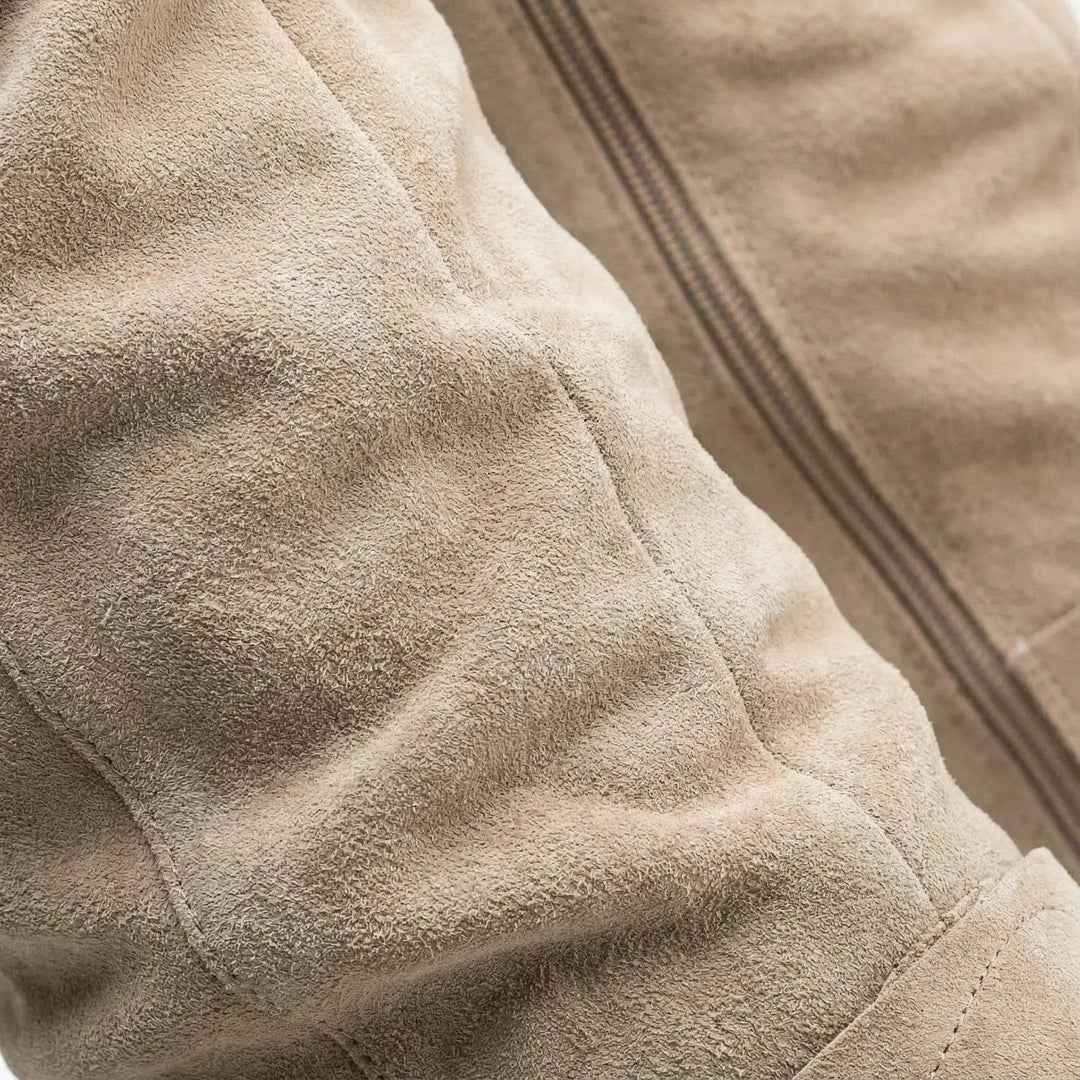 Zara | Elegante kniehohe Slouch-Stiefel mit niedrigem Blockabsatz