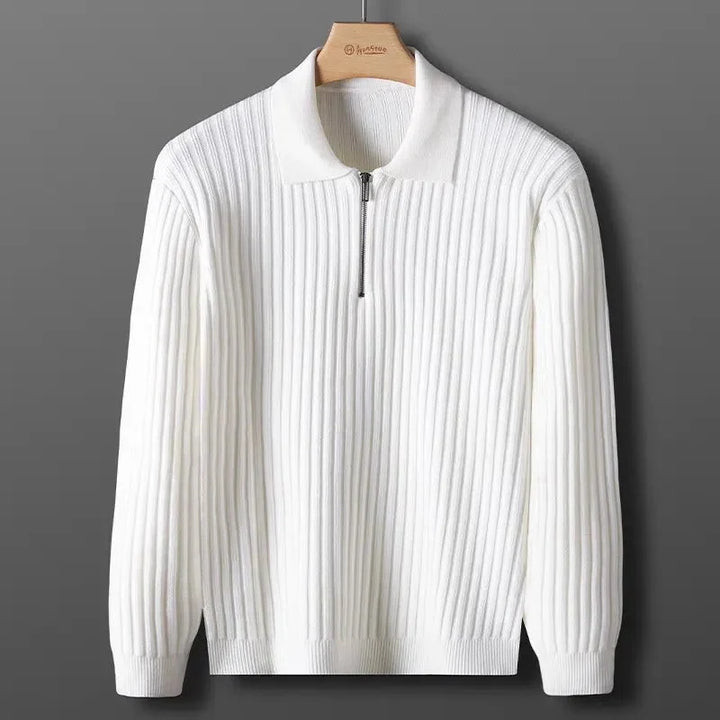 Nordic | Zip Sweater mit gestreiftem Muster für Herren