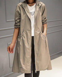 Amelie | Wasserabweisender Kapuzen-Trenchcoat mit Femininer Silhouette
