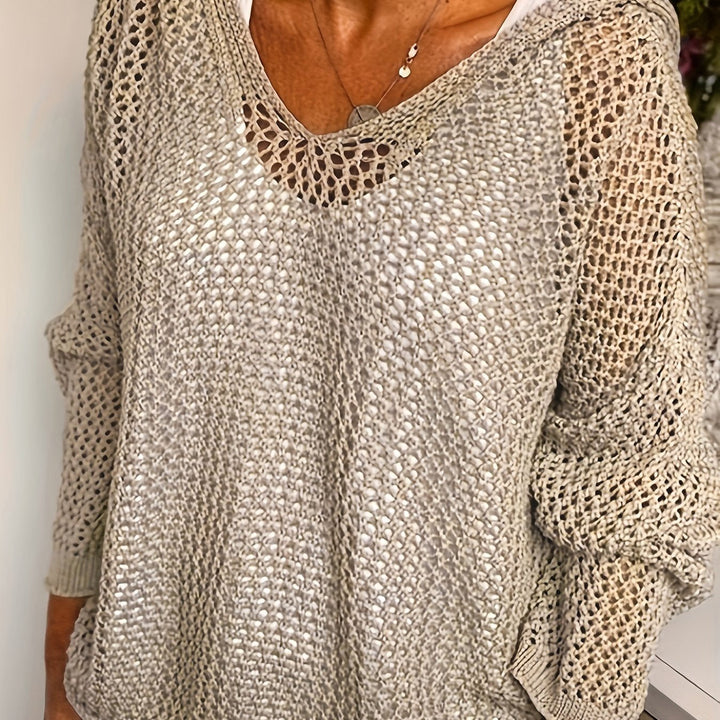 Delaney | Offener Strickpullover mit Kapuze