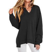 Simone | Bequeme Oversize V-Ausschnitt Tunika Top