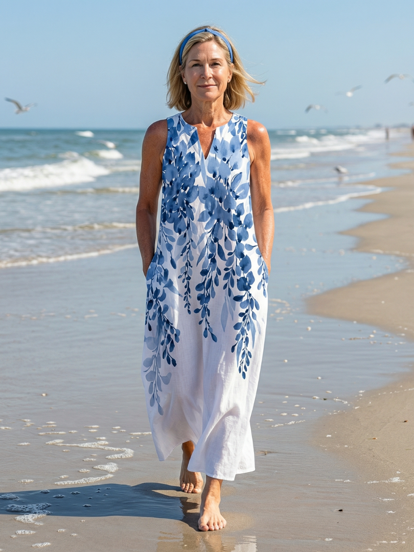 Azura | Maxikleid – Entspanntes Design mit Blumenmuster für Frauen