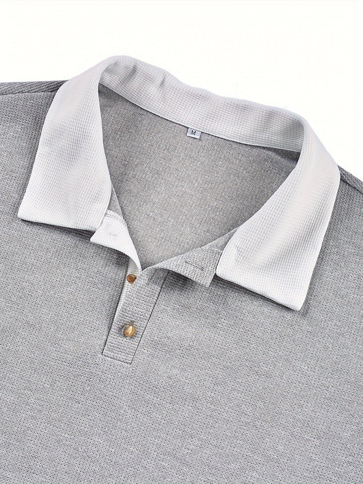 Gareth | Langärmliges Polo-Shirt – Texturiert und Bequem