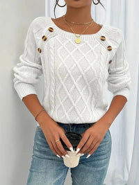 Johanna | Klassischer Damen-Strickpullover Mit Zopfmuster