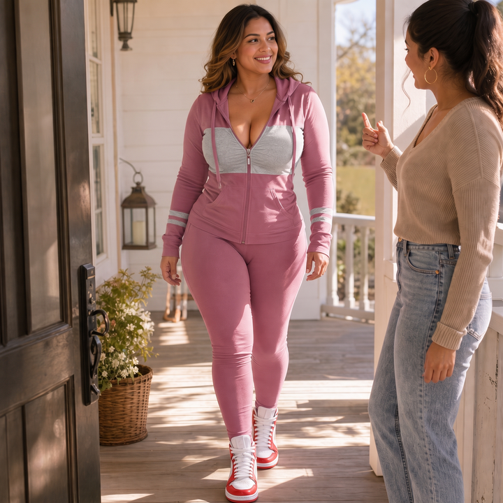Wearbella | Slim-Fit Hoodie und Hosen Set