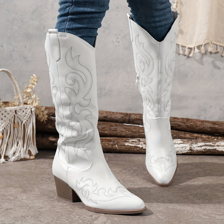 Elisa | Klassische Western Cowboystiefel mit komfortabler Wadenweite
