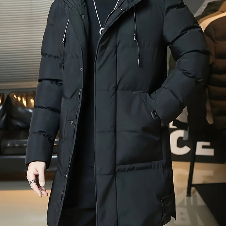 Donovan | Hooded Longline Puffer Coat – Eleganter Winterstil für Männer