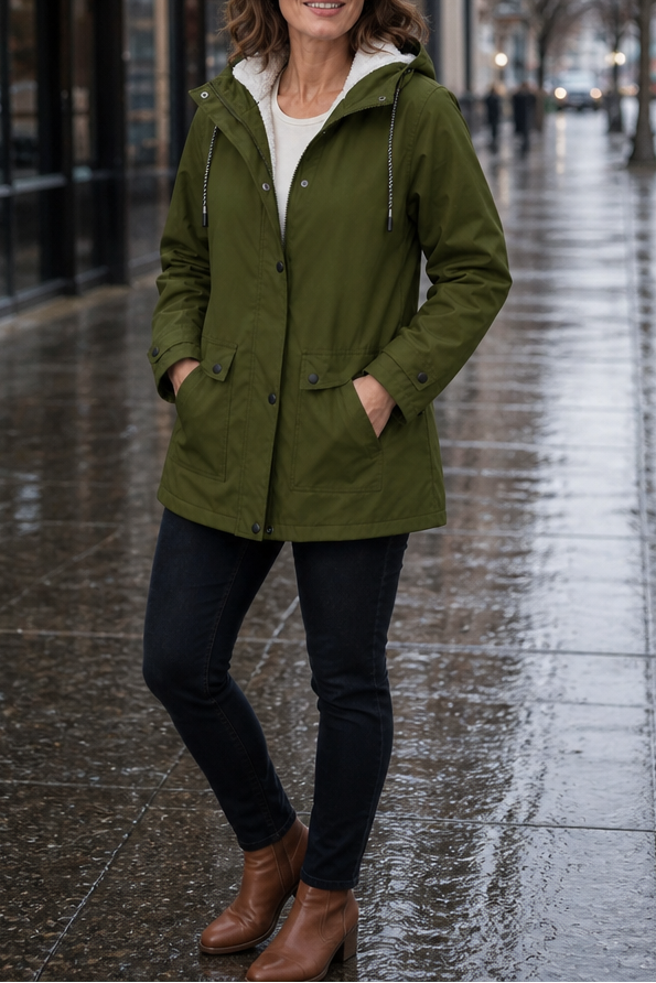 Windloft | Wasserabweisende Plush-lined Kapuzenjacke
