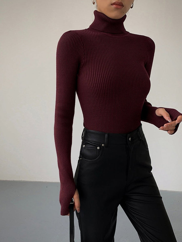 Marie | Rollkragenpullover – Feines Rippdesign für Damen