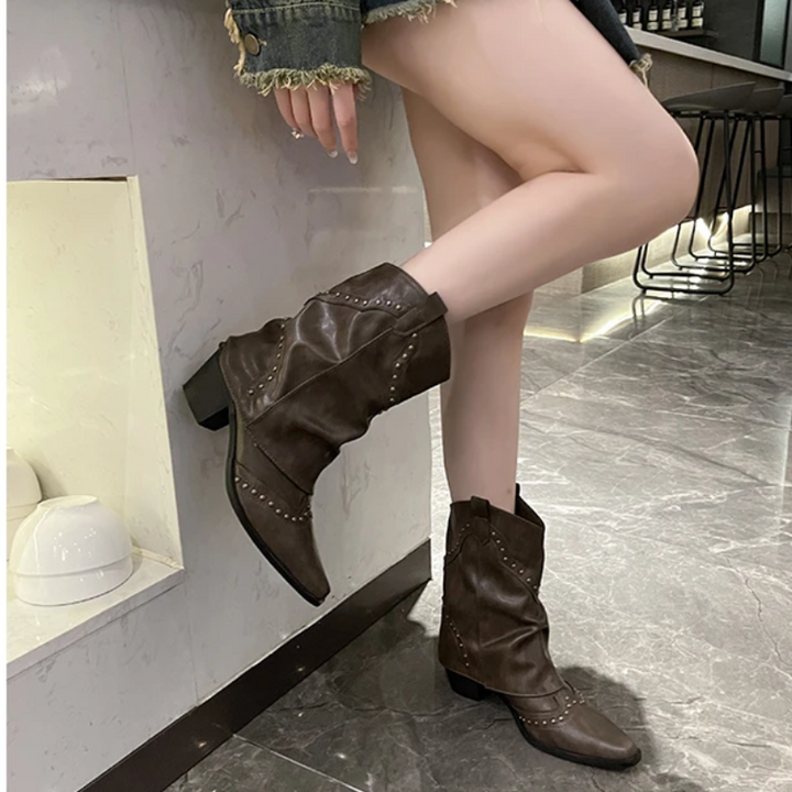 Valentina | Markante Western-Stiefel Mit Nieten Für Damen