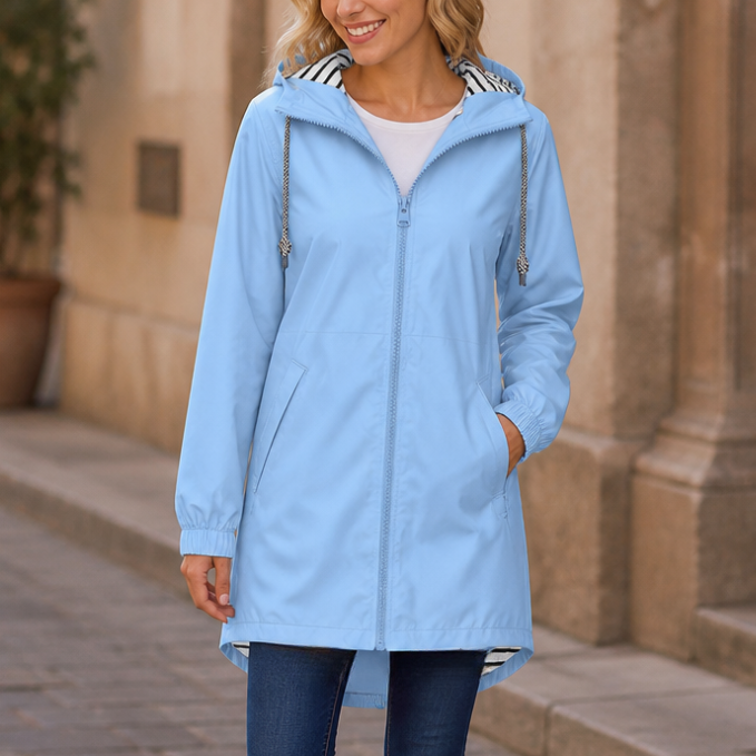 Rainfell | Wasserabweisende Kapuzen-Regenjacke