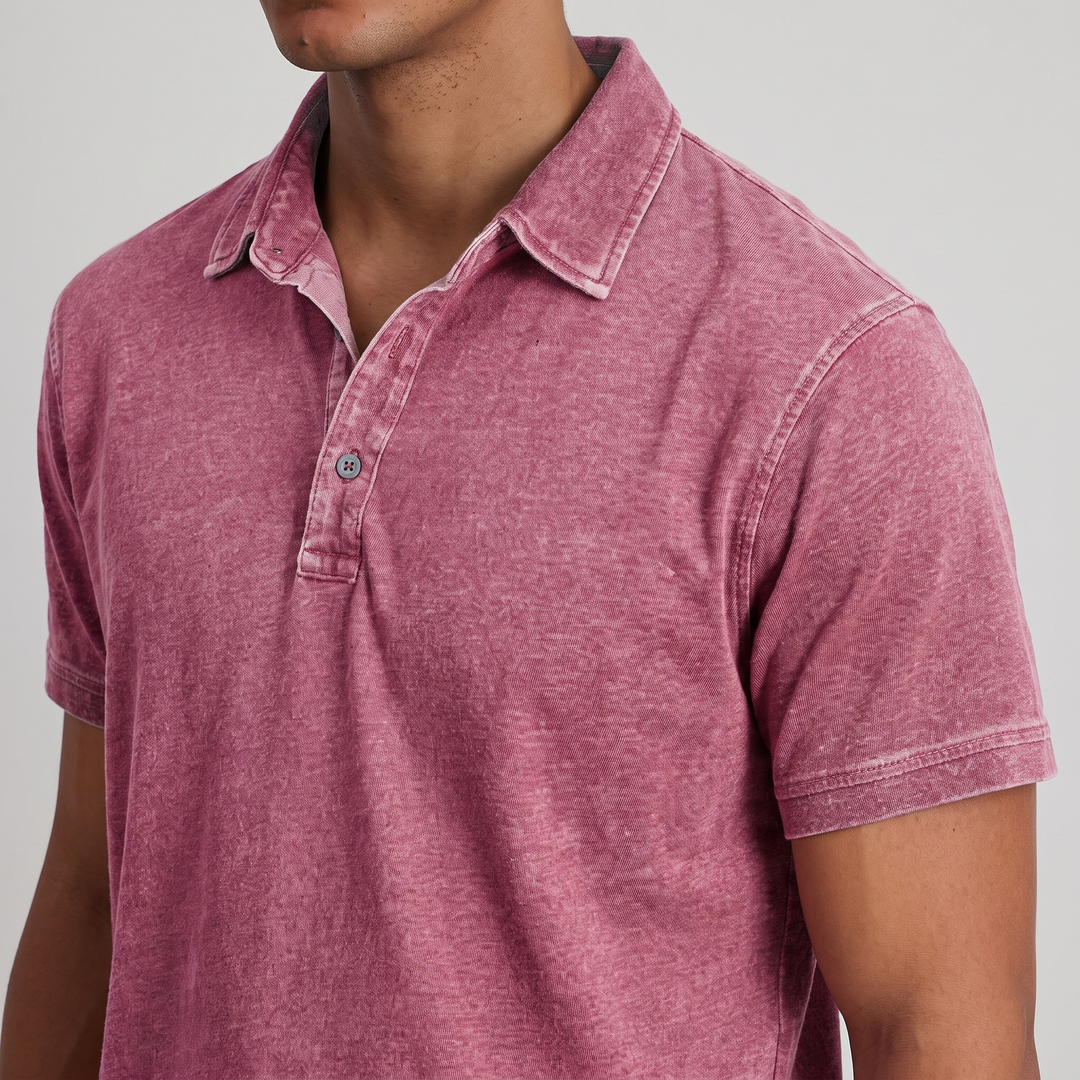 Charnley | Entspannten Polo-Shirt für Männer – Vintage-Farben