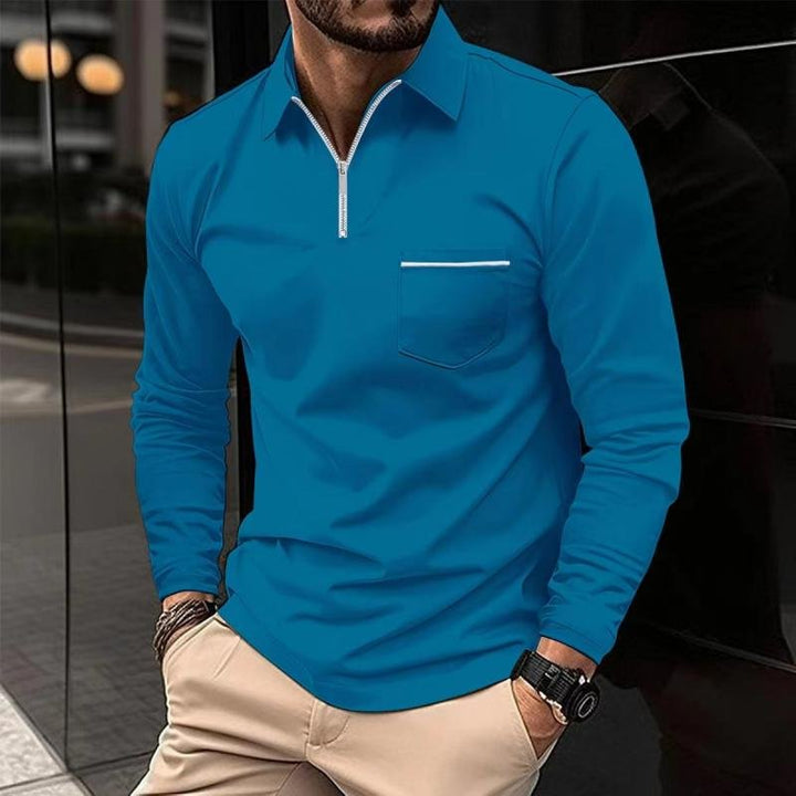 Max | Long Sleeve Polo Shirt with Chest Pocket