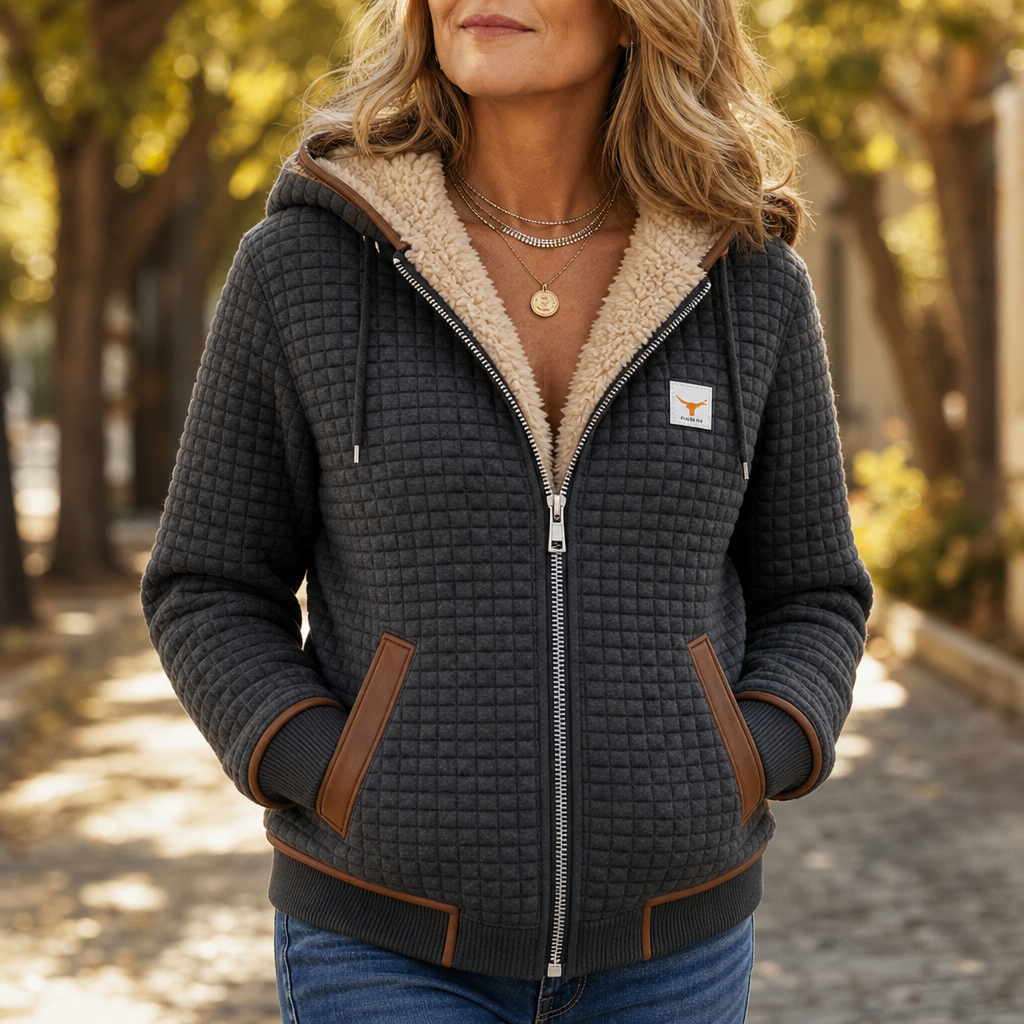 Hearthline | Waffelstepp-Jacke mit Kapuze – Warm und Stilvoll