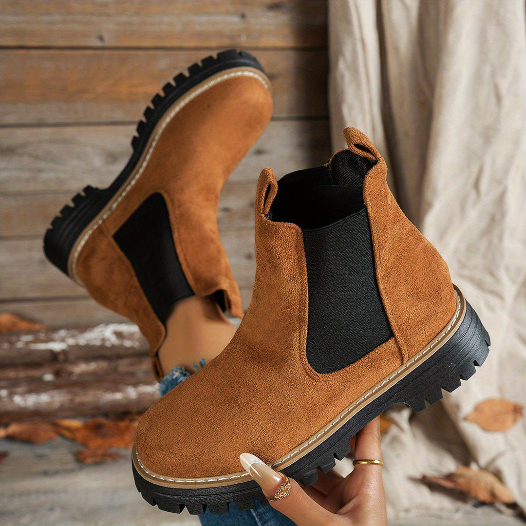 Yvonne | Moderne Und Elegante Chelsea-Plateau-Stiefeletten