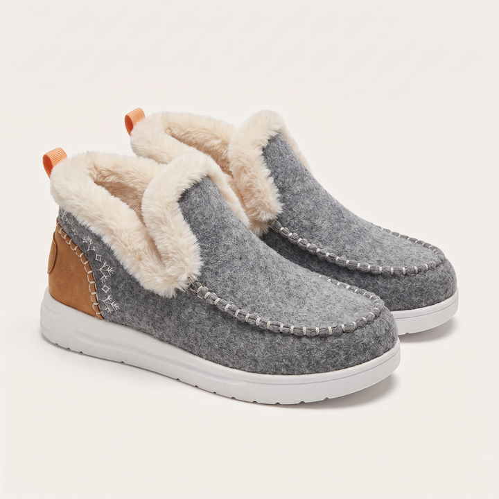 Stitch | Winter Slip-On Boots – Bequeme Fleece-Linie für Frauen