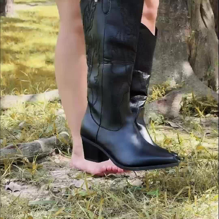 Sienna | Stilvolle Western-Cowboystiefel mit weiter Wadenweite