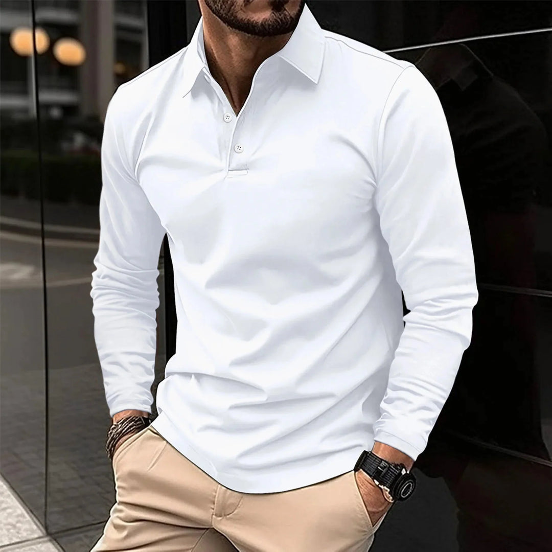 Luca | Polo-Shirt mit langen Ärmeln für Männer