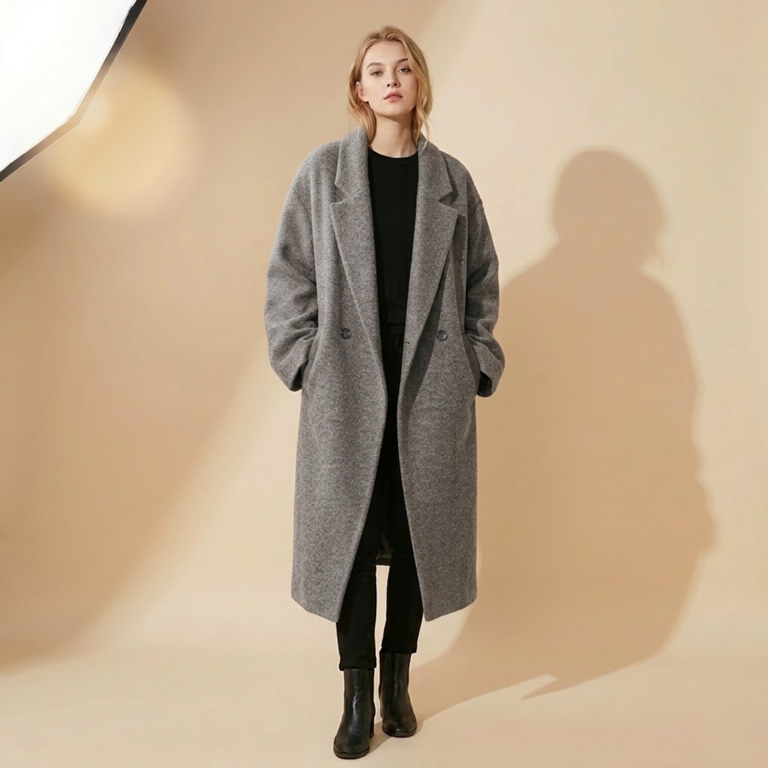 Mila | Stilvoller und warmer Oversize-Wollmantel