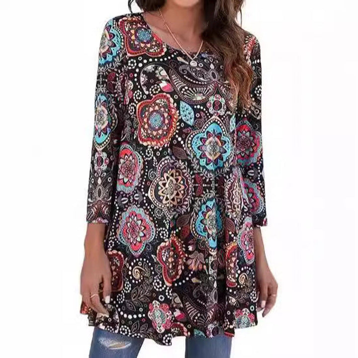 Vivienne | Mandala-Tunika Top Mit Eleganter A-Linien-Silhouette