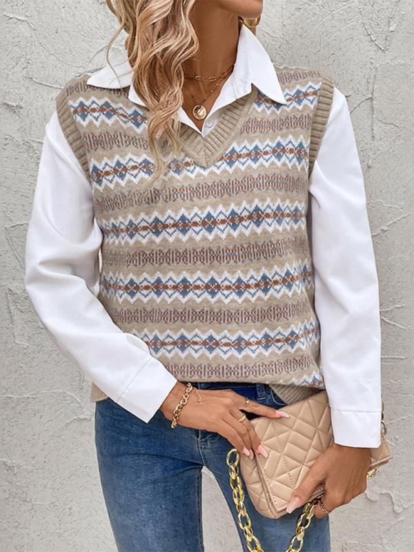 Hannah | Stilvolle und Elegante Damen Jacquard-Strickweste