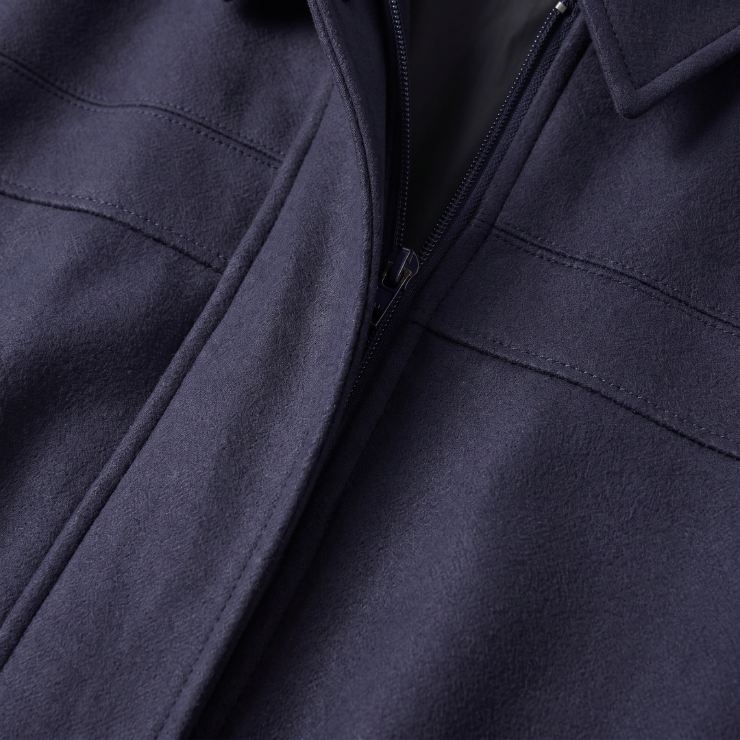Suede | Cropped Suede Collar Bomber – Moderner Stil für Frauen