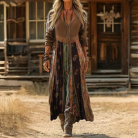 Harriet | Modernes Kleid mit langen Ärmeln im Vintage-Boho-Stil