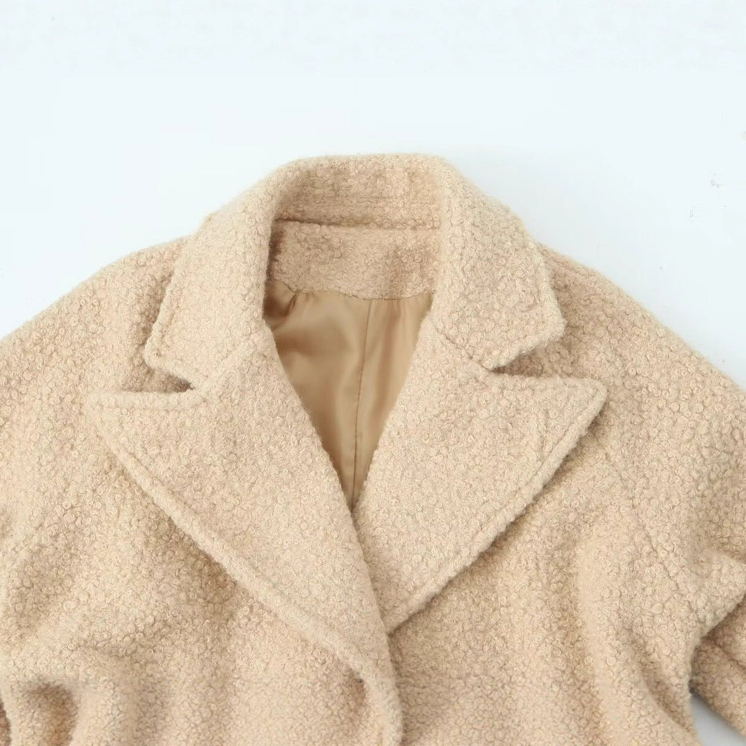Drune | Langer Teddy-Mantel – Warm und Modern für Damen