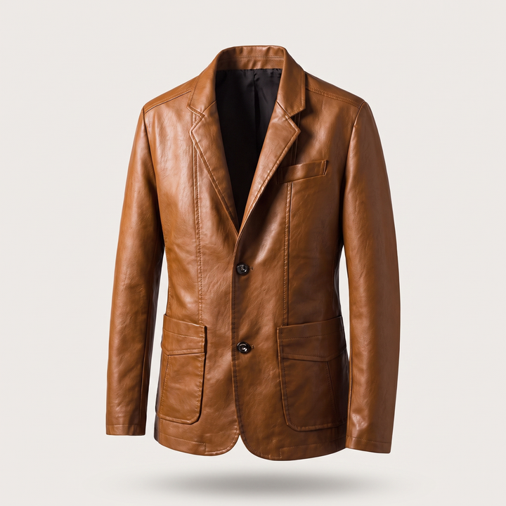 ALESSANDRO | Leder Blazer – Italienische Maßgeschneiderte Eleganz