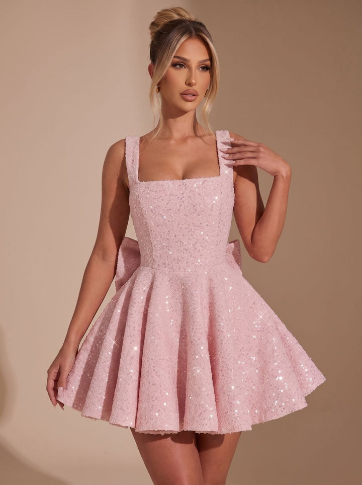 Victoria | Sequin Fit-and-Flare Mini Dress für Frauen