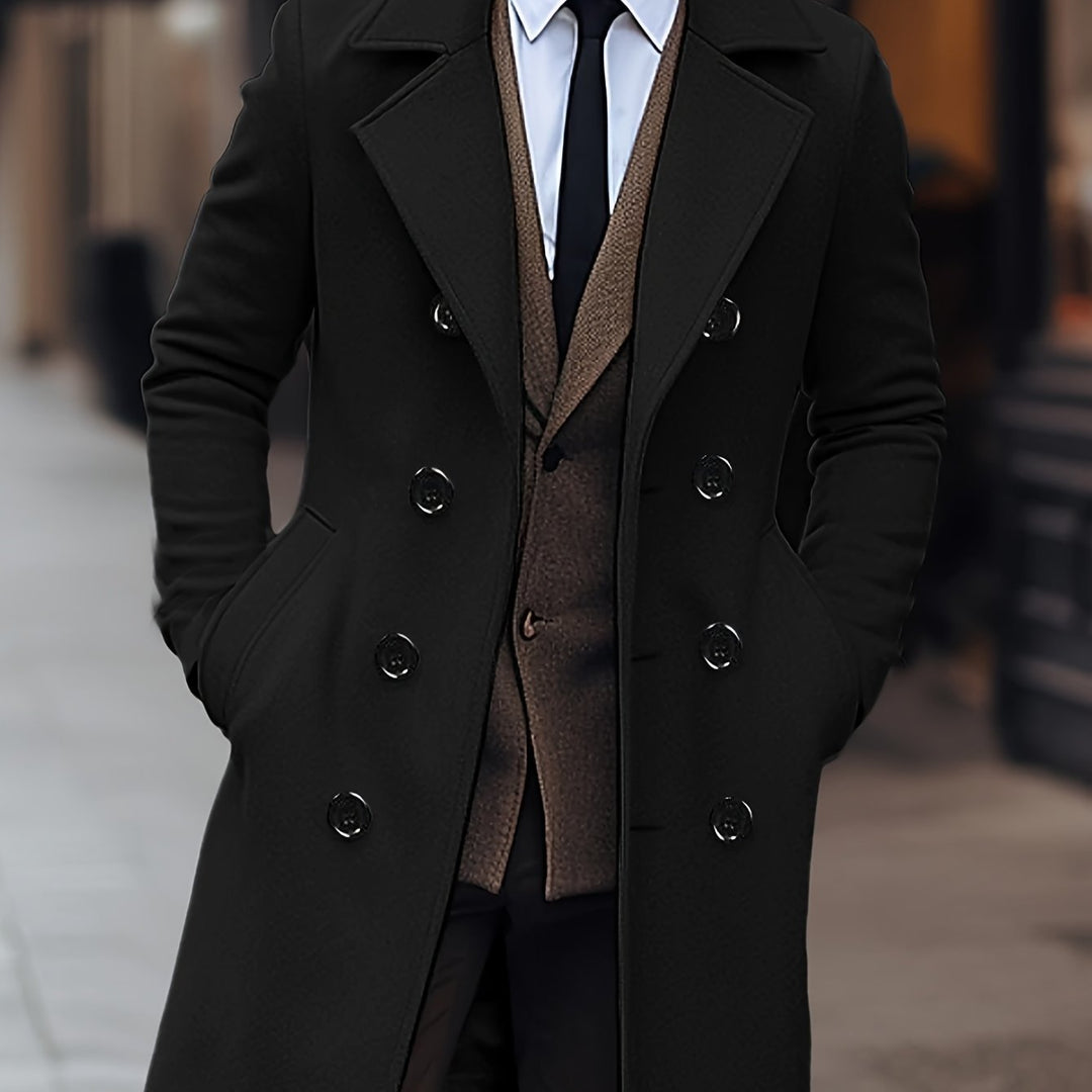 Clark | Double-Breasted Overcoat – Timeless Tailored Style for Men