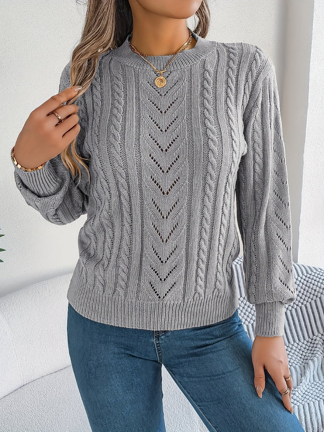 Blythe | Strickpullover mit Kabelmuster