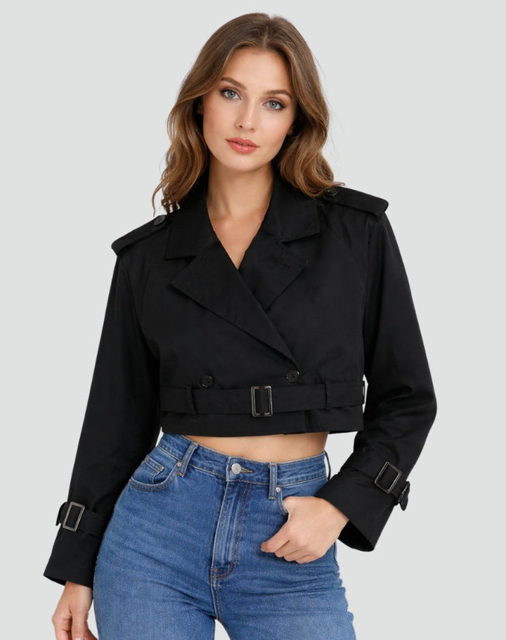 Selina | Kurzer Taillierter Trenchcoat Mit Eleganter Silhouette