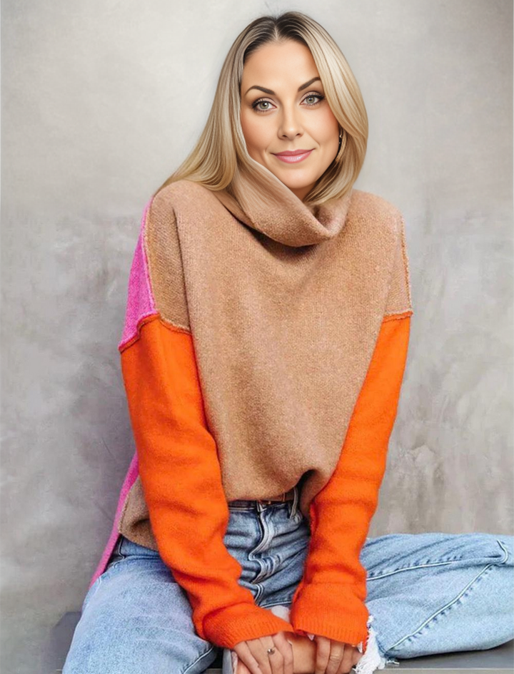Doreen | Color Block Pullover Sweater for Women