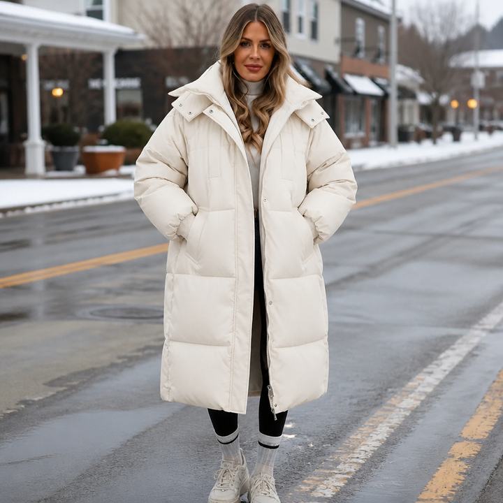 Wearbella | Long Hooded Puffer Coat – Eleganter Wintermantel für Frauen