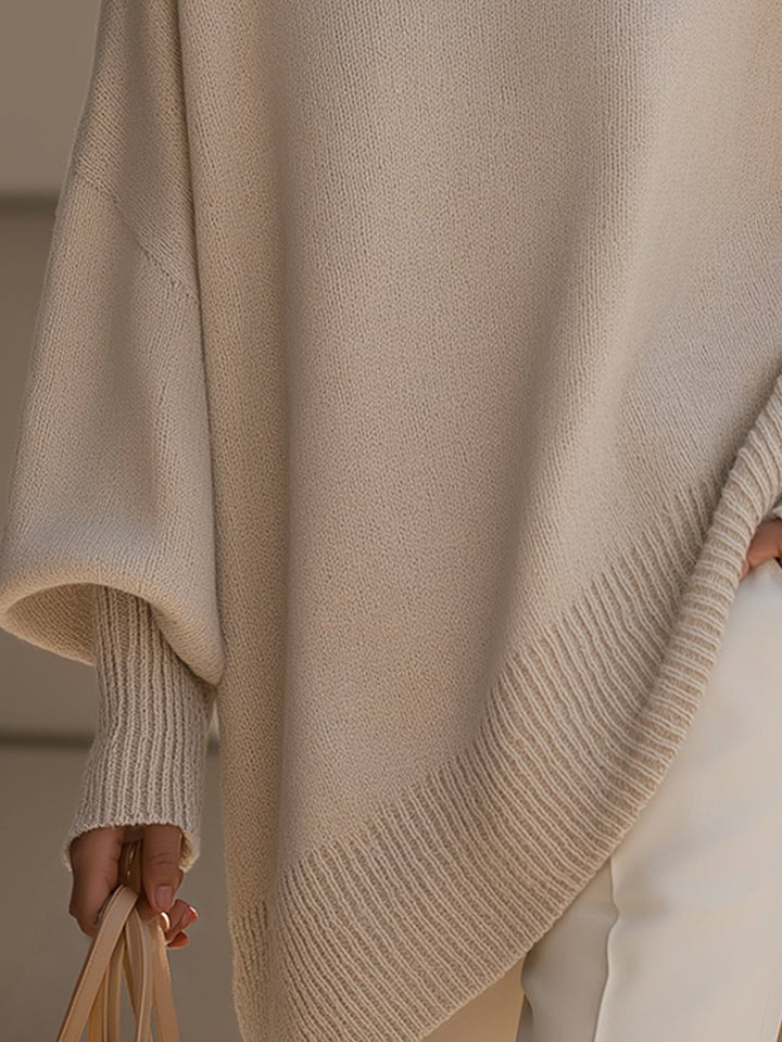 Hannah | Eleganter Oversized Damen Strickpullover Mit Fledermausärmeln