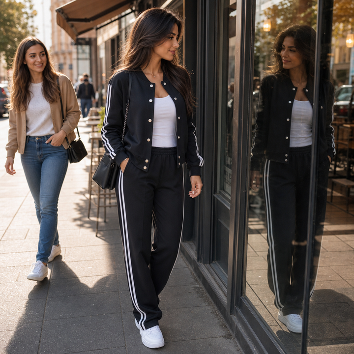 Wearbella | High-Waisted Wide-Leg Tracksuit Set – Komfortabel und Poliert