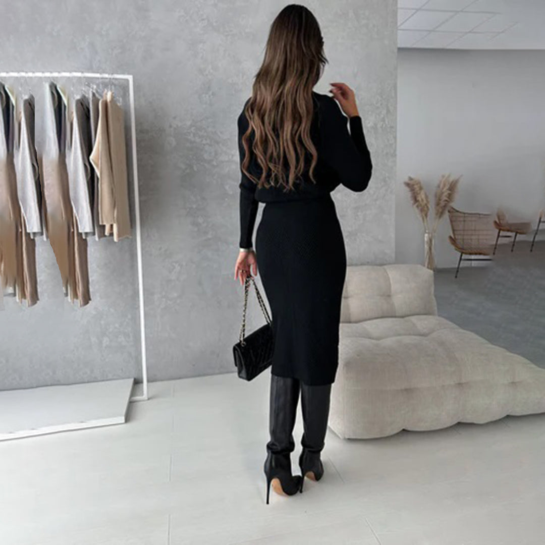Jennifer | Elegantes und Zeitloses Zweiteiliges Set mit Pullover und Rock