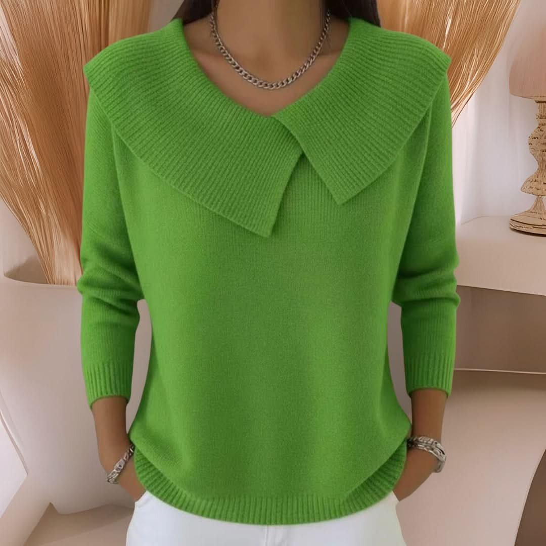 AMARA | Strickpullover mit elegantem Kragen