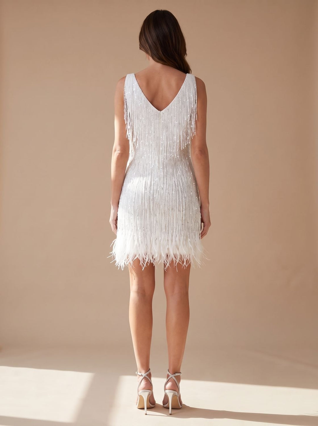 Layla | Mini Kleid – Glänzende Pailletten mit Fransen