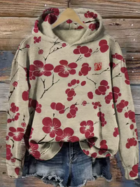 Mia | Colorful Floral Jacquard Hoodie for Autumn