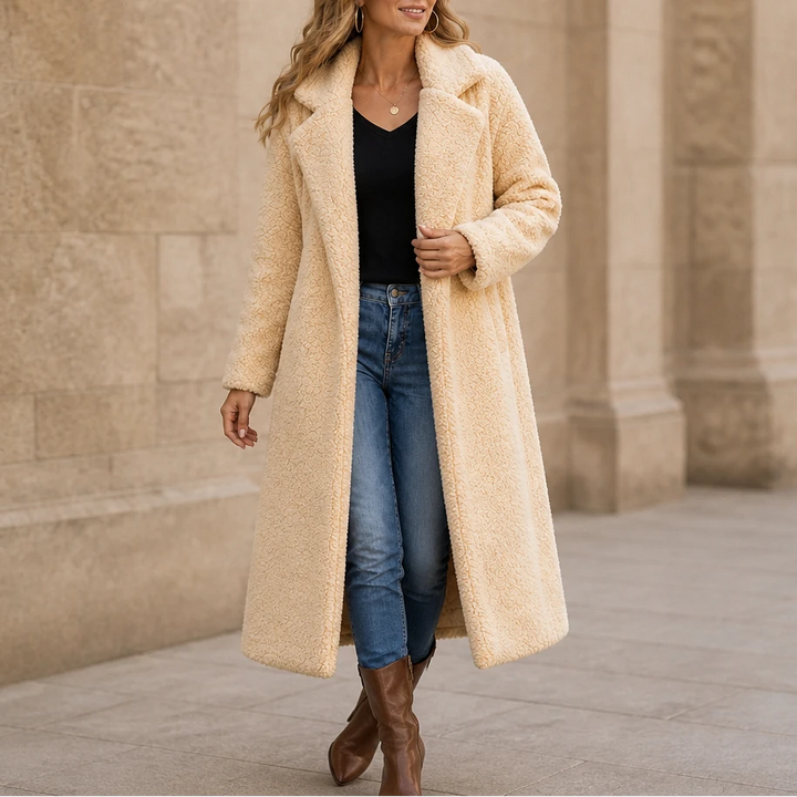 Veloura | Long Teddy Coat – Gemütlicher Stil für Frauen