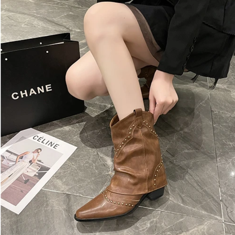 Valentina | Markante Western-Stiefel Mit Nieten Für Damen