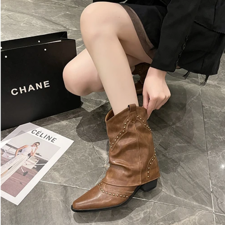 Valentina | Markante Western-Stiefel Mit Nieten Für Damen