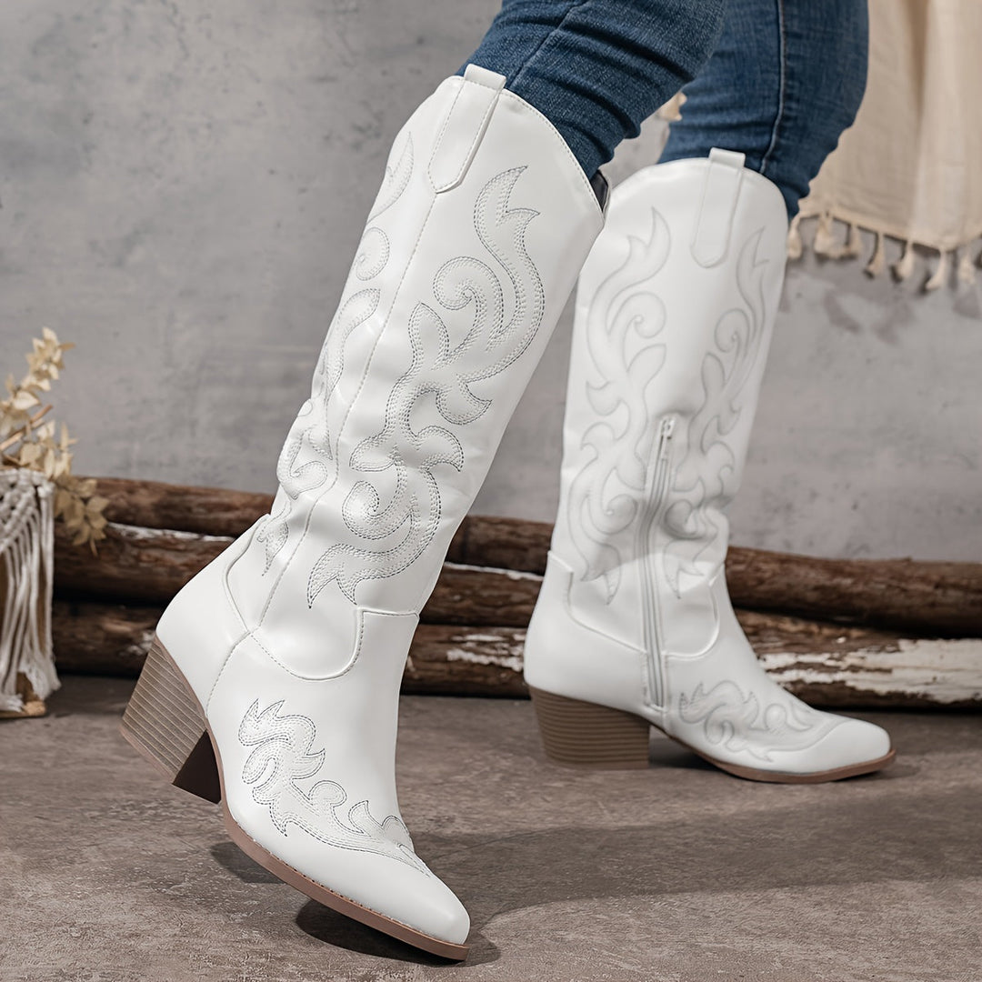 Elisa | Klassische Western Cowboystiefel mit komfortabler Wadenweite