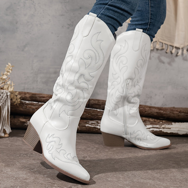 Elisa | Klassische Western Cowboystiefel mit komfortabler Wadenweite