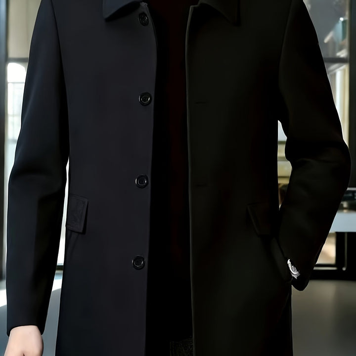 Gerard | Überziehmantel – Eleganter Single-Breasted Stil für Männer