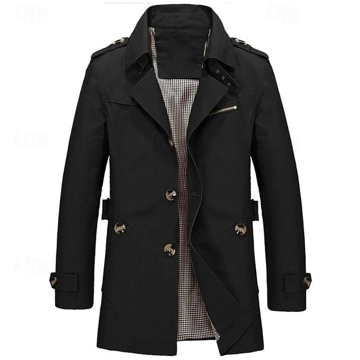 Lenny | Single-Breasted Trench Coat – Timeless Style for Men