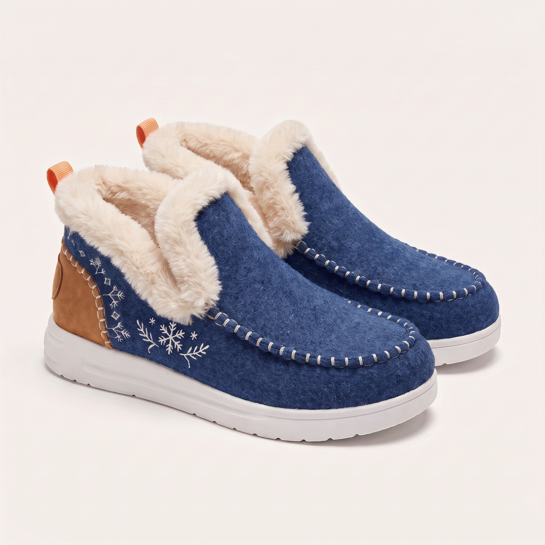 Stitch | Winter Slip-On Boots – Bequeme Fleece-Linie für Frauen