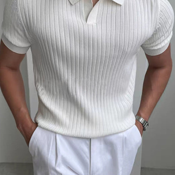 Cameron | Texturiertes Polo-Shirt – Eleganter Schnitt für Männer